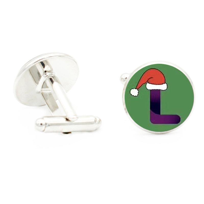 Christmas Hat T Cufflinks for Men Suit Shirt Cuff Link