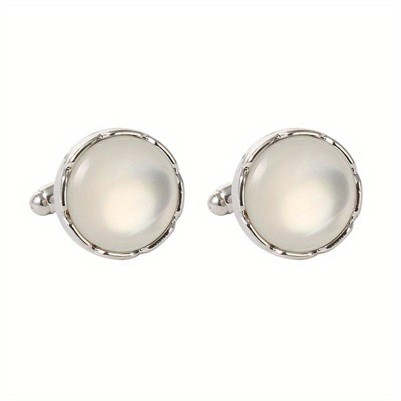 Faux Pearl Cufflinks Set Wedding Business Gift