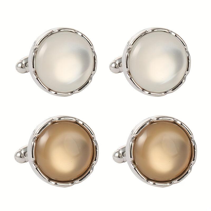Faux Pearl Cufflinks Set Wedding Business Gift