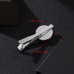 Moon & Wolf Stone Tie Clip & Cufflinks Set