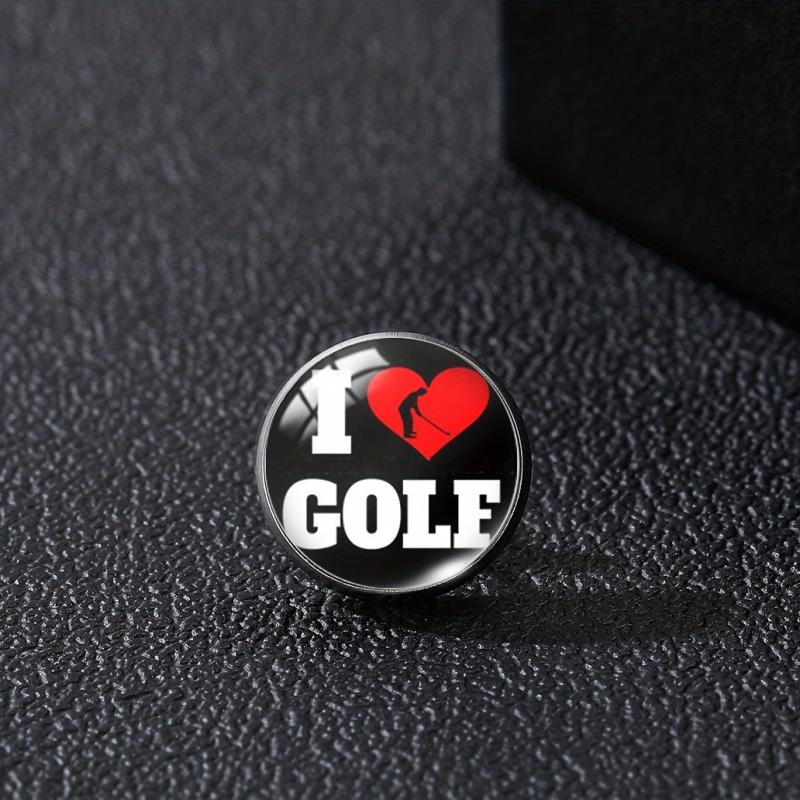 I Love Golf Brooch Pin For Players, Men and Women