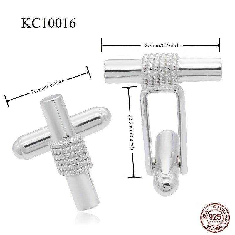 S925 Men's Cufflinks Suit Wedding Style Sleeve Buttons