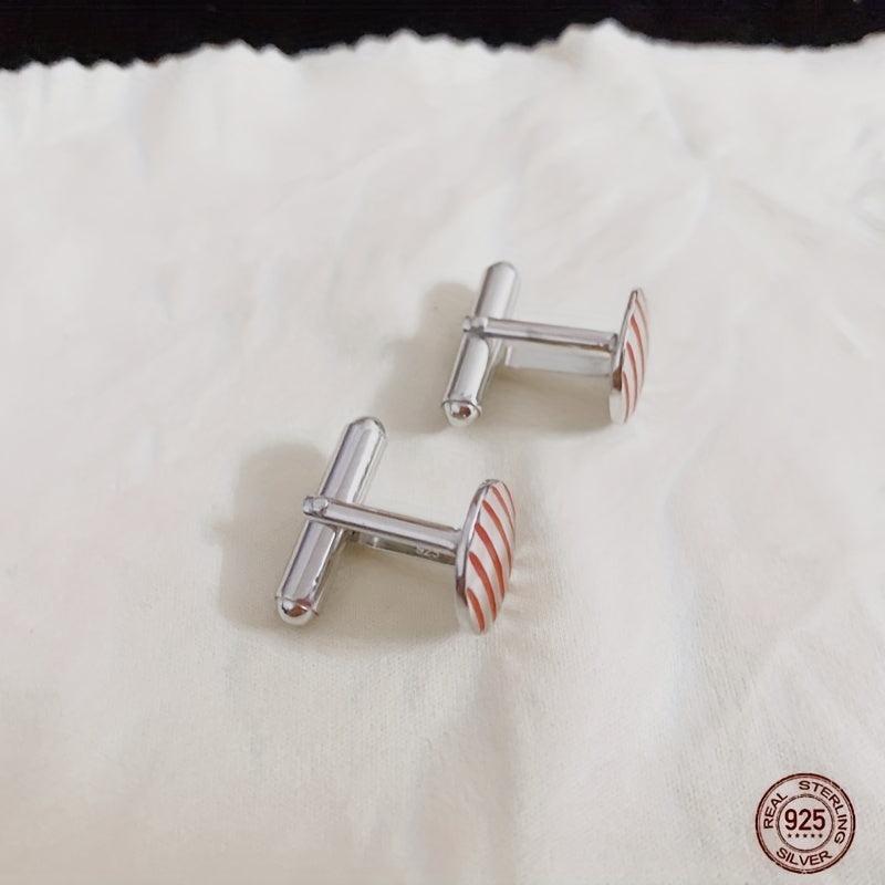 925 Silver Cufflinks Men's High Suit Button Shirt Studs Accessories