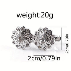 French Cufflinks Rhinestone Cuff Nails Pair