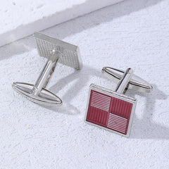 Men's Plaid Cufflinks French Cufflink Shirt Accessories