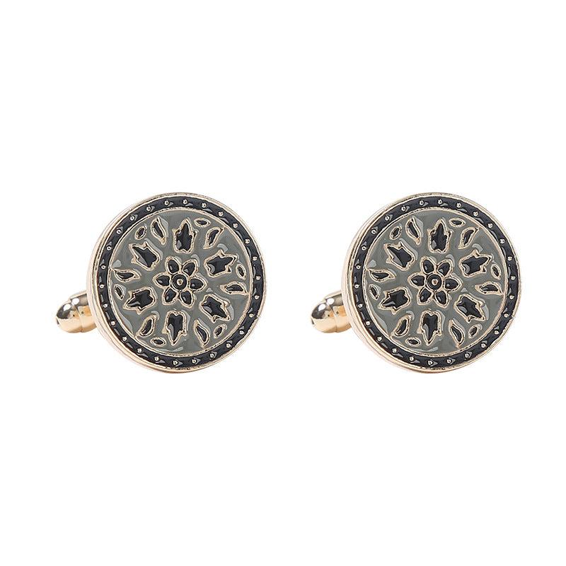 Men's Classic Round Cufflinks - Wedding Business Accessories