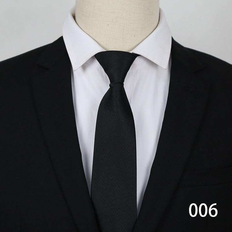 Men's Striped Lazy Necktie Business Dress Zipper Tie