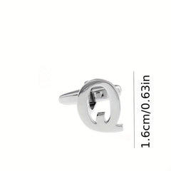 Men's French Button Q Cufflinks