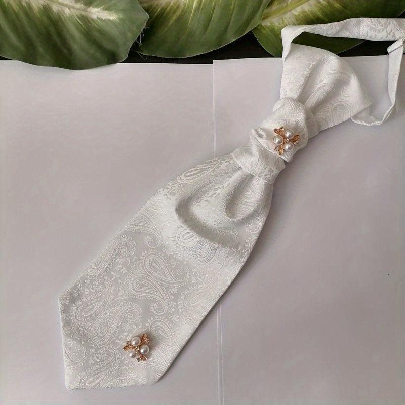 Faux Diamond Inlaid Bow Tie Set For Wedding Party