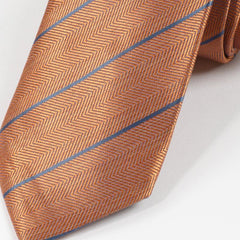 Casual Orange Diagonal Stripe Bright Tie