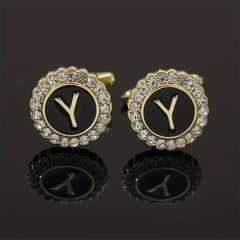 Alloy Button Cufflinks Rhinestone Wedding Suit Accessories
