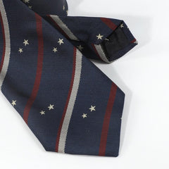 Men's Business Neckties Striped Small Star Print Tie Daily Accessories