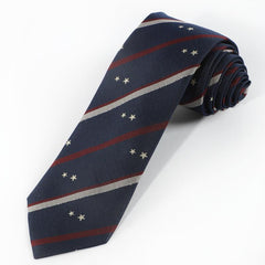 Men's Business Neckties Striped Small Star Print Tie Daily Accessories