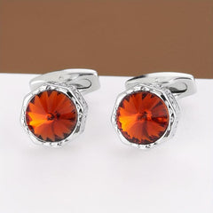 Round Cufflinks Business Classic Retro Cufflinks Suit Decoration