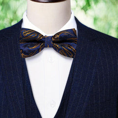 Men's Paisley Silk Bow Tie for Wedding Event