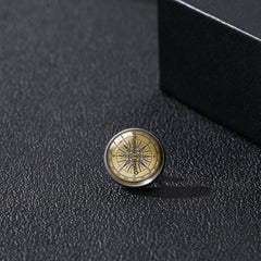 Compass Time Gem Buckle Shirt Suit Accessories