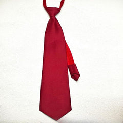 Men's Pre Tie Solid Zipper Necktie for Wedding Party