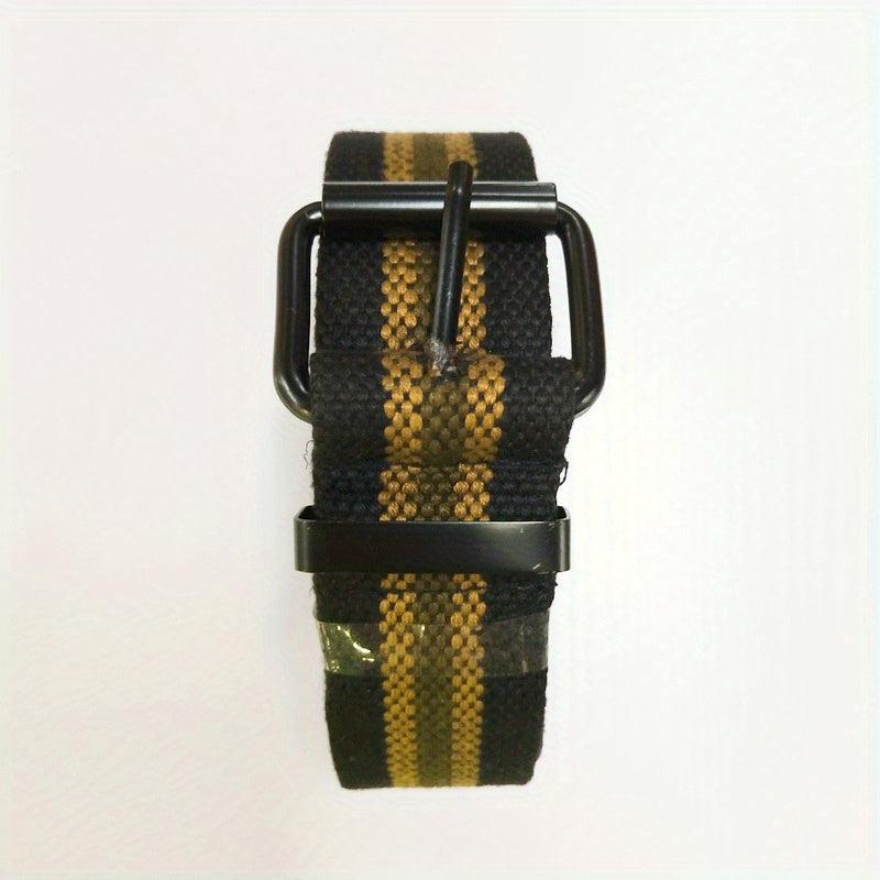Men's Canvas Belt Pin Buckle Student Casual All match Outdoor Cloth Belt