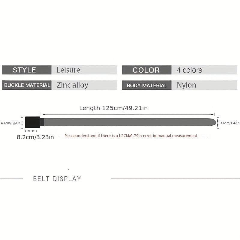 Tactical Nylon Men's Belt for Outdoor Sports Travel