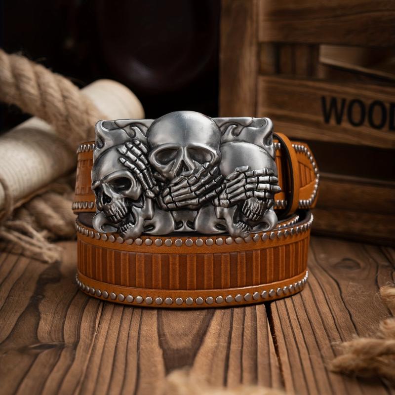 Men's Casual PU Leather Belt - Western Style
