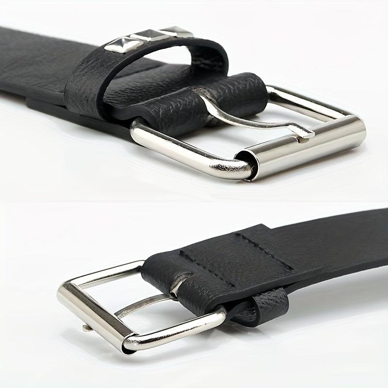 Men's Four Square Pyramid Rivet Punk Belt