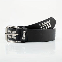 Men's Four Square Pyramid Rivet Punk Belt