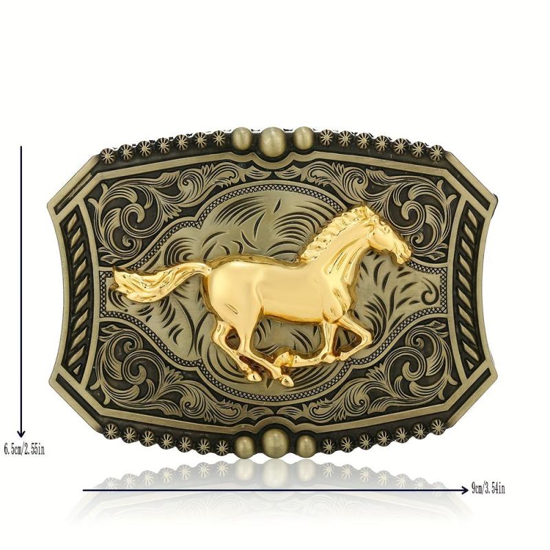 Cowboy Belt Buckle Running Horse Men's Novelty Buckle