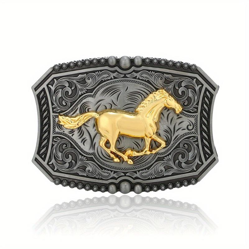 Cowboy Belt Buckle Running Horse Men's Novelty Buckle