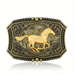 Cowboy Belt Buckle Running Horse Men's Novelty Buckle