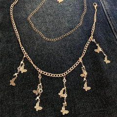 Butterfly Tassel Charm Chain Belt Waist Chain Jewelry