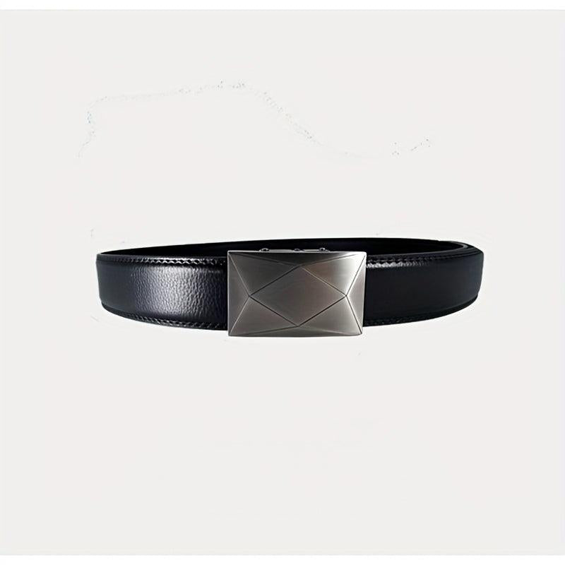 Men's Leather Belt Automatic Buckle Business Suit Waist Strap