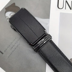 ZDC X12 Men's Leather Belt Automatic Buckle Casual Belt C Step Line 14 Pattern