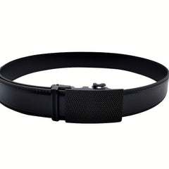 Men's Leather Belt Automatic Buckle Business Suit Waist Strap