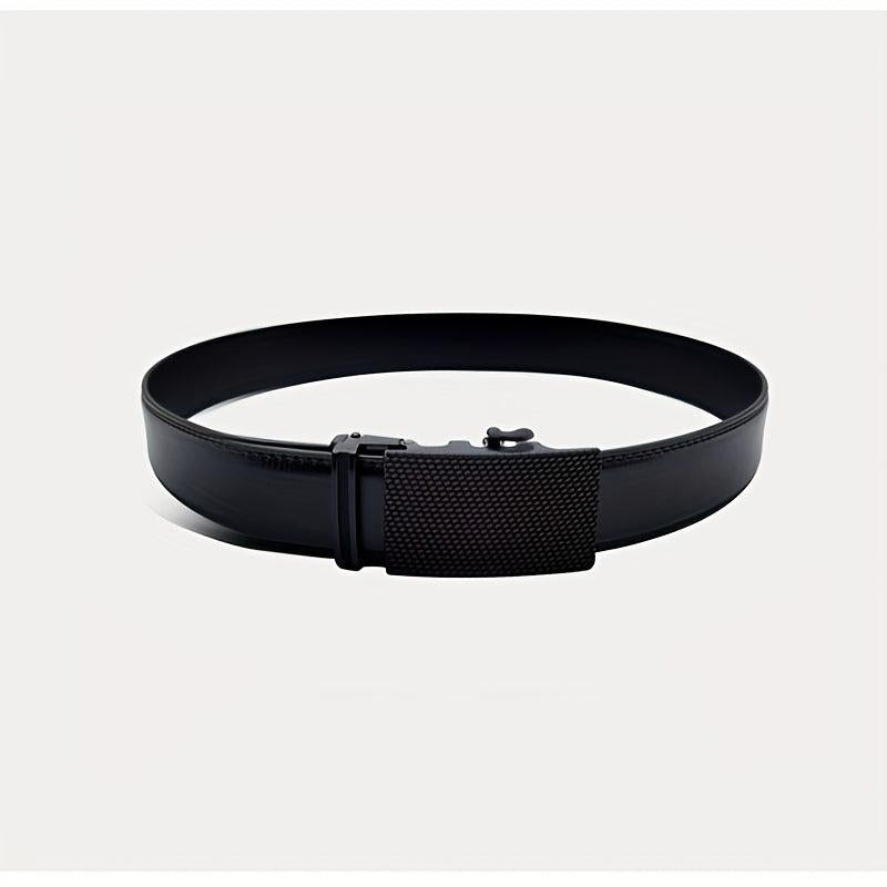 Men's Leather Belt Automatic Buckle Business Suit Waist Strap