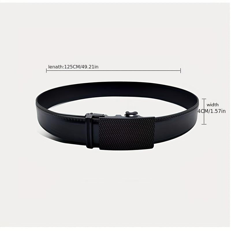 Men's Leather Belt Automatic Buckle Business Suit Waist Strap