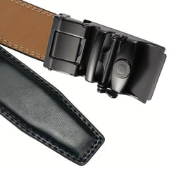 Ratchet Belts Men's Belt Leather Casual Jeans Micro Adjustable
