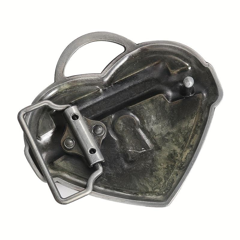 Heart Lock Keyhole TAKEN Metal Belt Buckle Couple Chars Western Cowboy Accessory