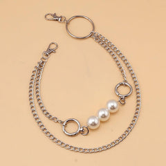 Pearl Thorns Double Layer Waist Tassel Chain Punk Accessories