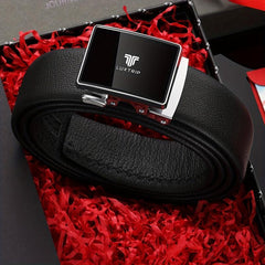 Men's Leather Automatic Buckle Business Belt