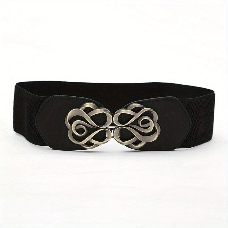 Men's Rose Pattern Buckle Belt for Outdoor Party Holiday Working