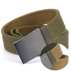Double sided Canvas Belt Young Men's Buckle Belt