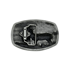Zinc Alloy Elk Belt Buckle Western Cowboy Style Retro Casual Unisex