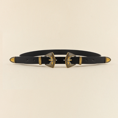 Women Men Retro Belt Punk 2 Personalized Wide PU Leather