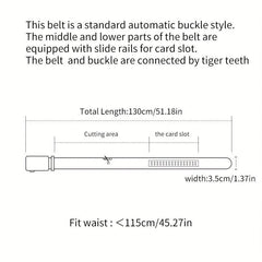 Men's Automatic Buckle Leather Business Casual Belt
