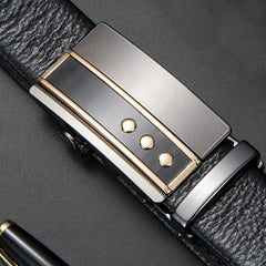 Men's Automatic Buckle Leather Business Casual Belt