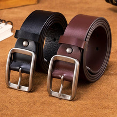 Casual Men's Leather Belt Retro Top Layer Cowhide Belt