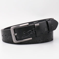 Forest Kingdom Animal Pattern Men's Casual PU Leather Belt