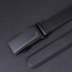 Men's Leather Belt Automatic Buckle Business Casual Light Board Belt