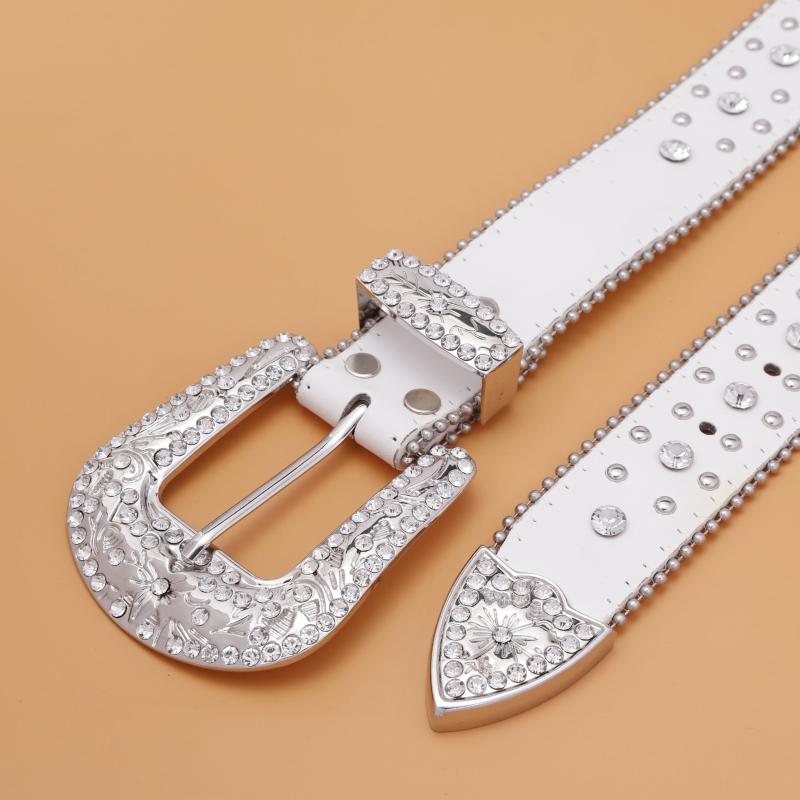 Faux Diamond Cross Banquet Party Belt Hip Hop Punk Men