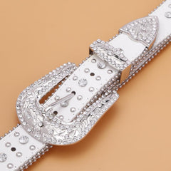 Faux Diamond Cross Banquet Party Belt Hip Hop Punk Men